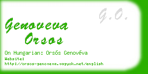 genoveva orsos business card