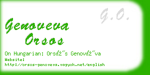 genoveva orsos business card